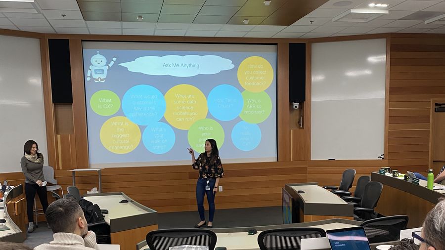 Anvi Bui presenting at MBA program